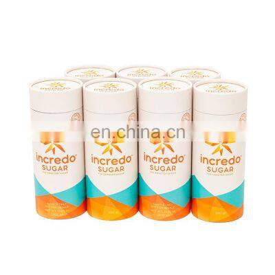 Food Grade Round Paper Tube Packaging Customized Cylinder Cardboard Tube Sugar Packaging