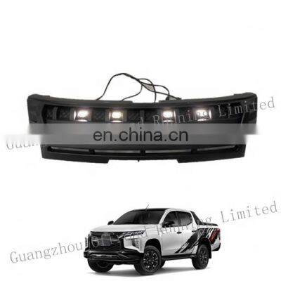 led car front grille for triton l200 2019 auto front grill with grille lights