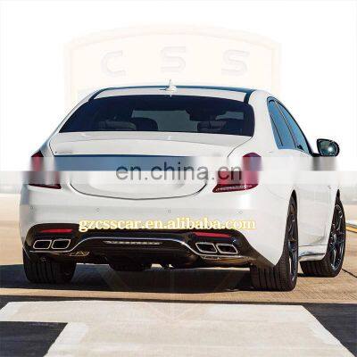 Car Accessories Auto Parts PP Material Front Bumper Rear Lip Exhaust Tips 2018 Bens S Class W222 S63 AMG Style Full Body Kit photo-2