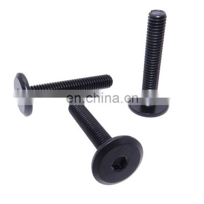 black flat head hex socket furniture wood screws