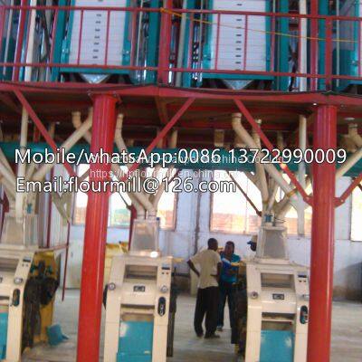 African standards maize large commercial efficiency 100ton corn flour mill machine with price