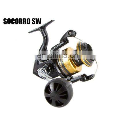 SHIMANO Original SOCORRO SW 5000 6000 8000 10000 4+1BB 10-12 (KG) Drag HAGANE X-SHIP Saltwater Trolling Spinning Fishing Reel