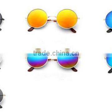 Women Ladies Female Fashionable Custom Black Full Metal Frame Small Round Sunglasses photo-3