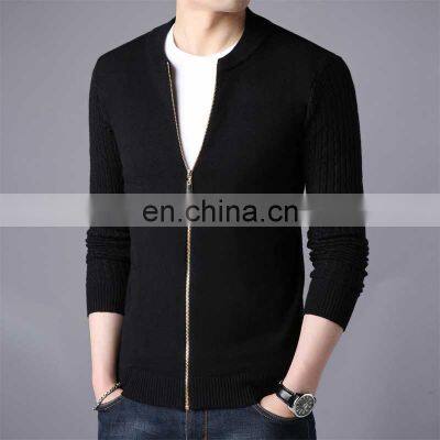 Factory Wholesale Spring and Autumn New Men's Knitted Cardigan Fashion Slim-fit Stand Collar Sweater photo-4