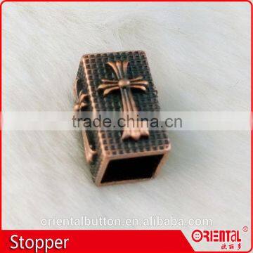 Antique Brass Garments Metal Column Cord End String Stoppers photo-4