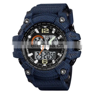 Latest sport watches analog digital mens sport watch 3 time display Japan movement Skmei 1283