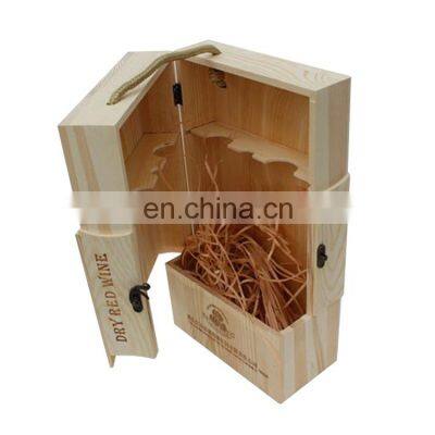 Engraving Packaging Small Wooden Wine Packed Wine Box Wholesale photo-4