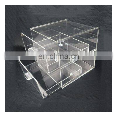 clear acrylic food donut display cabinet bakery storage bins