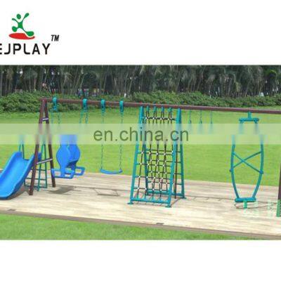 Kindergarten Eco-Friendly Playground Swings Kids Play Climbing Wall And Swing Sets