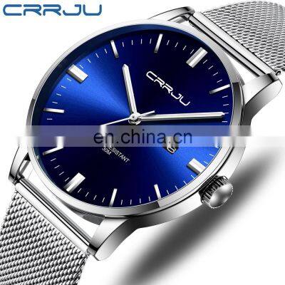 Crrju 2168 Minimalist German Quartz Watches Set Calendar Waterproof Luxury Wholesale-Mens Watch