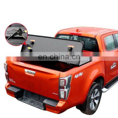 Factory hot sale tri-fold cover pickup truck cover shutter lid for hilux revo vigo rocco