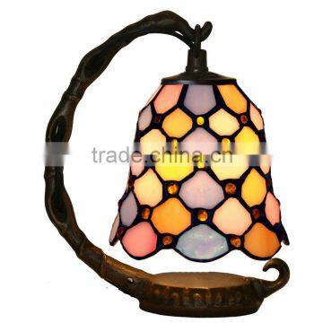 tiffany table lamp creative stained glass colour bean mini night light LED decoration light