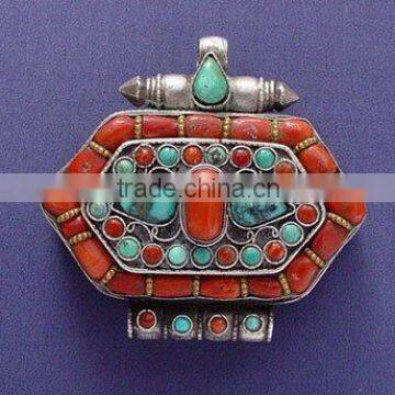 Sterling Silver tibetan Pendant