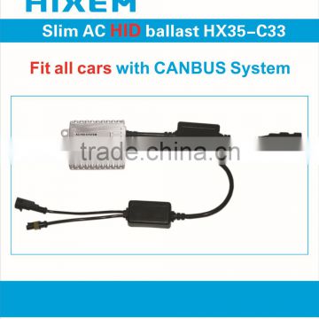 HX35-C33 CANBUS Ballast 2015 New Unviersal Canbus HID AC Slim 35w Fit for 99% CARS