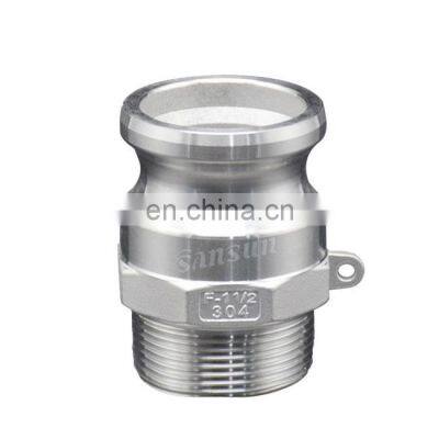 Sanitary Stainless Steel Camlock and Groove Adapter X Male NPT Type F