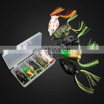JOHNCOO 7cm 20g Hot Sale 5pcs Soft Frog Fishing Lures Set With Tackle Box photo-5