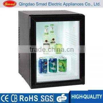 Mini glass door freezer with LED light, small ice cream freezer