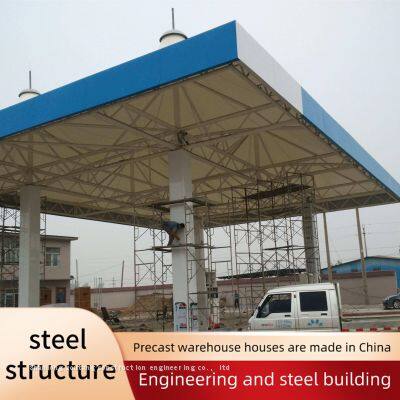 Hot sale Anti-corrosion Space Frame Cost of Gas Station Canopy Solid H-shape Steel Beam