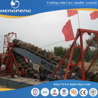 Custom Built China Chain Bucket Gold Mining Dredger for Specific Mining Needs