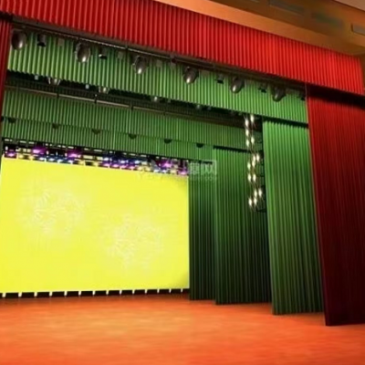 High Quality Meeting Room Fabric Curtain Gauze Back Drape Ceiling Curtains For Wedding Event Party Decoration photo-4