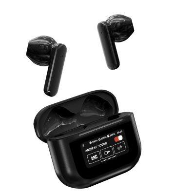 ANC ENC Earbuds With LCD Colorful Touch Screen TWS Wireless Stereo Type-C Headphones