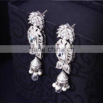 Newest Trending Item African Look Wedding Luxury Set CZ Pearl Jewelry Set photo-6