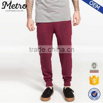 Cheap Custom Mens Red Space Dye Fleece Joggers