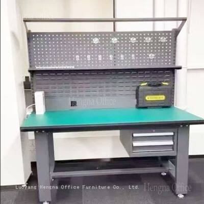 Hengna Industrial Workbench | Steel Tool Bench With Pegboard & Drawers / HN-MW07 / Workstation for Heavy Duty Maintenance photo-3