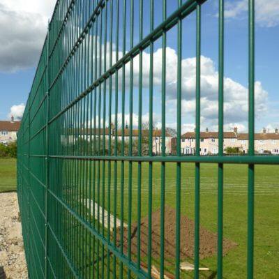 Hot Dipped Galvanized Double Wire Fence Anti Climb Twin Wire Mesh Panel photo-3