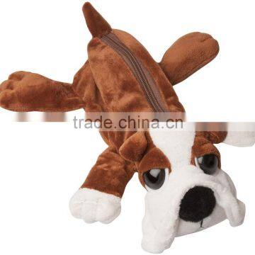 bulldog plush pencil case , Plush Animal Pencil Case bulldog