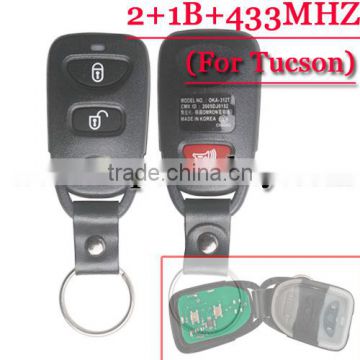 Excellent Quality 2+1 Button Remote Fob Keyless For Hyn Tucson 433MHZ