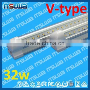 2015 hot sale T8 Integrated v shaped led tube light 40w clear white led tube light fixture