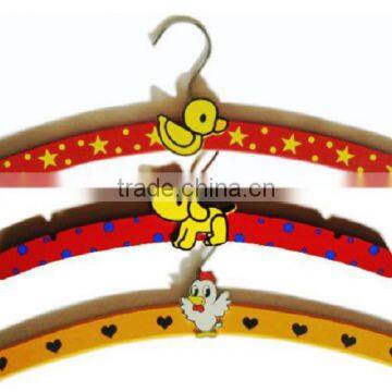 2015 New Design Cute Cartoon wooden hanger for Children Clothes