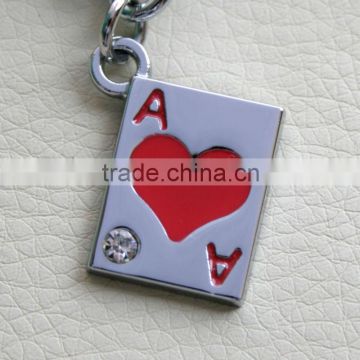 Fashion Poker Pattern Chain Best-selling exquisite poker key chain Poker Style Card Key Chain