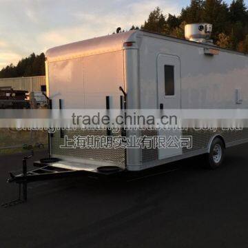 White Uniaxial Food Cart Beach Food Truck Trailer Hot Dog Hamburger Ice Cream Traction Cart By China's Largest Factory photo-5