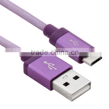 1M Metal Head Micro USB Data Cable For Mobile phone