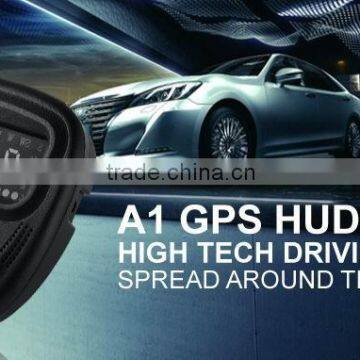 A1 2.0 Inch Car GPS HUD Head Up Display Vehicle-mounted Security System, Support Speed & Real Time & Altitude & Over Speed Alarm photo-2