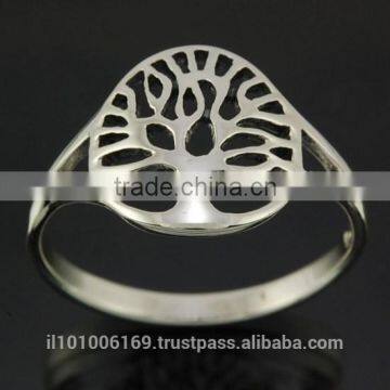 Tree of Life Plain Sterling Silver Ring, rp802