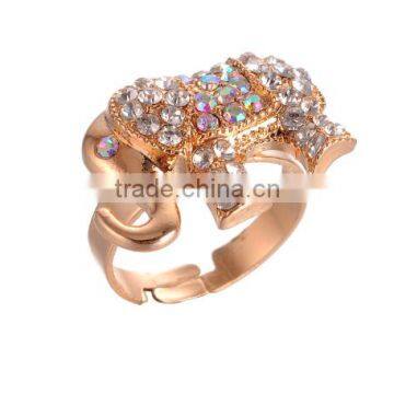 Hot Styles Elephant Charming Stones Adjustable Ring For The Year Of 2014