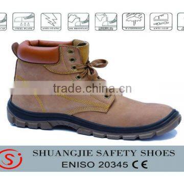 ankle height \steel toe \leather safety shoes