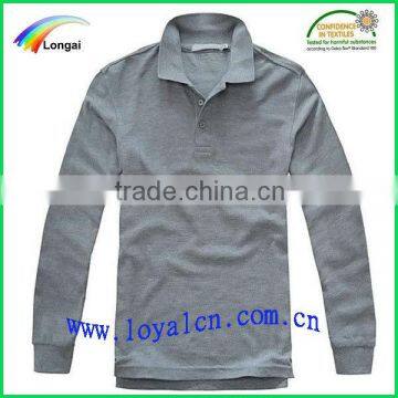 popular long sleeve polo man shirt 2013