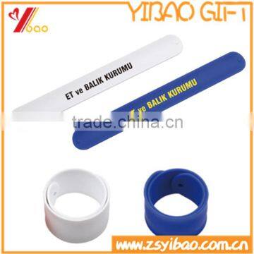 Cheap Customized silicone slap bracelet slap wrist band add Logo