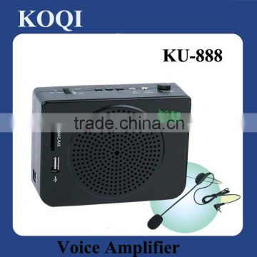 portable waistband PA amplifier with USB SD Card Port FM Radio Function