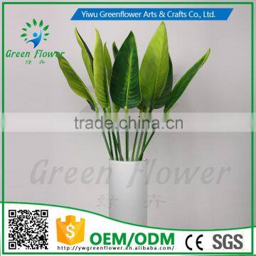 greenflower 2016 Real Touch PU Latex long artificial leafs for Weddings decration