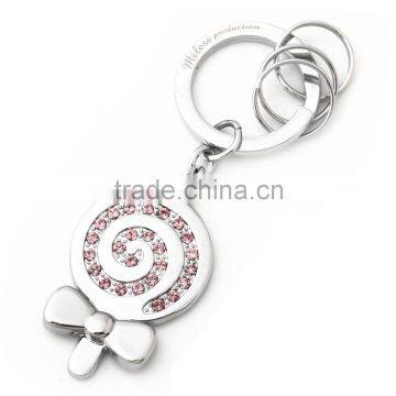 Metal Alloy Crystal Rhinestone Cross Pendant Key Ring Key Chain photo-4