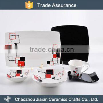 High quality modern decal ceramic european dinner sets