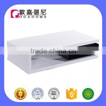 CJ0170 High Gross White and Black Coffee Table