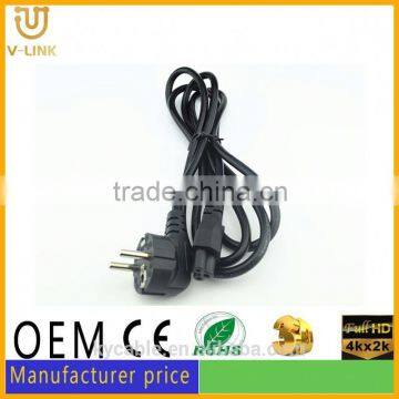 Gray 1m 2 pin ac power cord plug for HDTVs