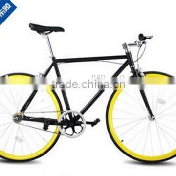 colorful women's 700C hi-ten steel single speed fixie bike