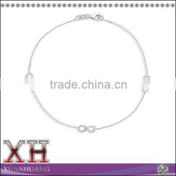 Lowest Wholesale Price Sterling Silver Infinity Station 10-inch Bracelet